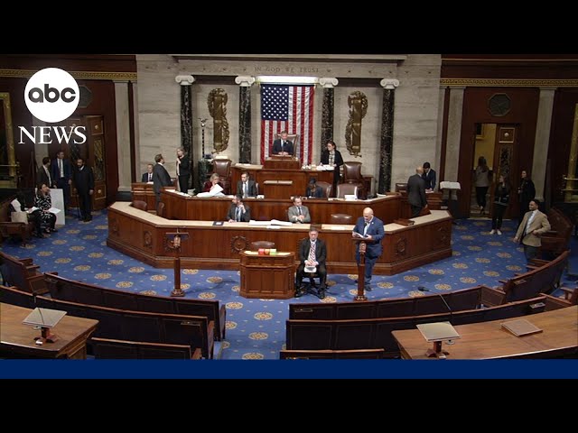 ⁣House passes two-thirds threshold on bill to avert government shutdown tonight