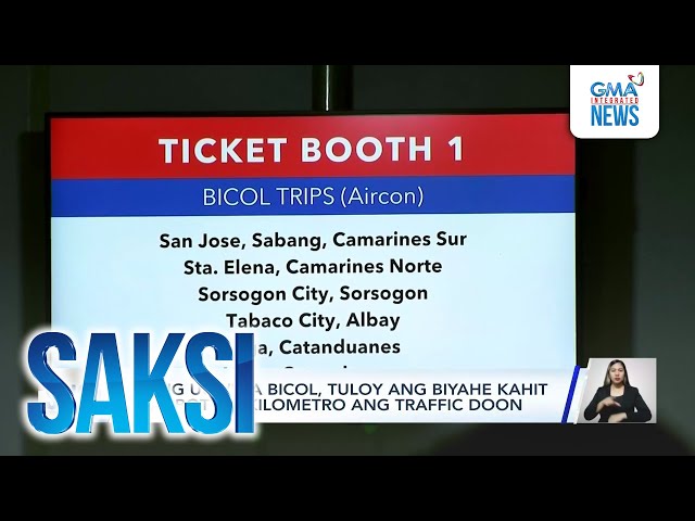 ⁣Ilang uuwi sa Bicol, tuloy ang biyahe kahit inaabot ng kilometro ang traffic doon | Saksi