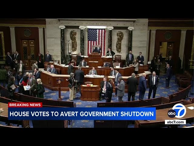 ⁣Government shutdown: House passes funding bill, sends to Senate