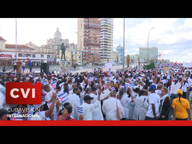 ⁣Pueblo cubano marchó para exigir cese de política de máxima presión de Estados Unidos