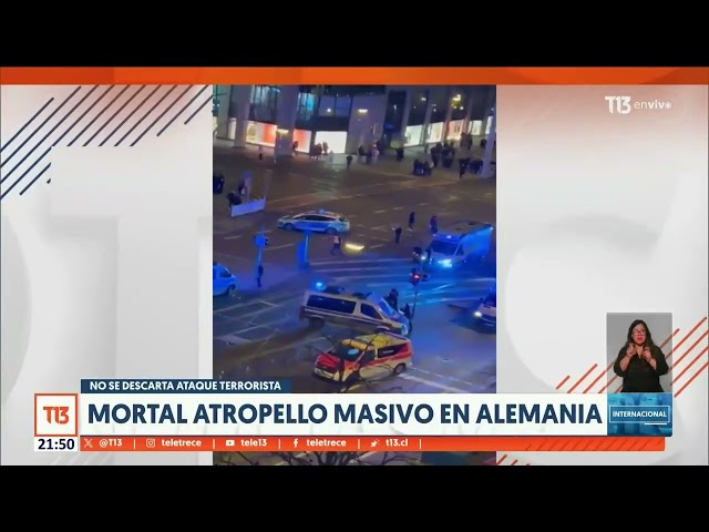 ⁣Mortal atropello masivo en Alemania