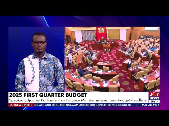 ⁣Speaker adjourns Parliament as Finance Minister misses mini-budget deadline | Joy News Prime