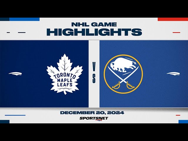 ⁣NHL Highlights | Maple Leafs vs. Sabres - December 20, 2024