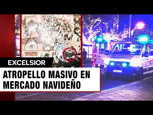 ⁣Atropello masivo en mercado navideño de Alemania deja víctimas