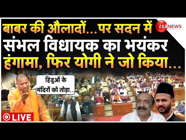 ⁣CM Yogi Big Challenge To Muslims LIVE : बाबर की औलादों...पर संभल विधायक का भयंकर हंगामा | Sambhal