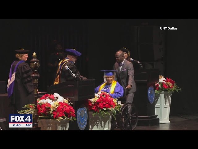 ⁣79-year-old great-grandmother graduates from UNT Dallas