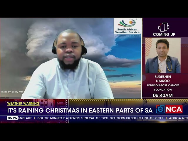 ⁣Weather warning | It's raining Christmas in eastern parts of SA