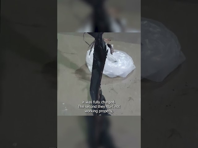 ⁣Electric scooter catches fire