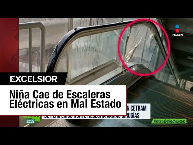 ⁣Menor cae de escaleras eléctricas en CETRAM Periférico Oriente