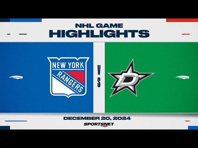 ⁣NHL Highlights | Rangers vs. Stars - December 20, 2024