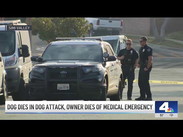 ⁣Dog dies in dog attack, owner dies of medical emergency after in Simi Valley