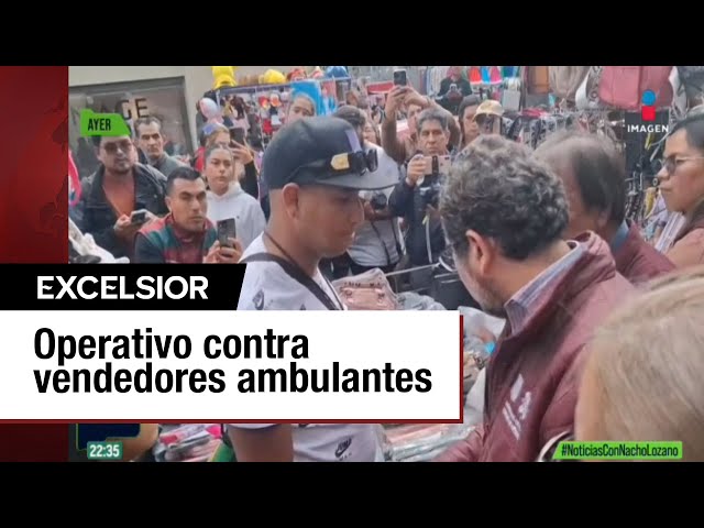 ⁣Operativo en el Centro Histórico y Bellas Artes contra vendedores ambulantes