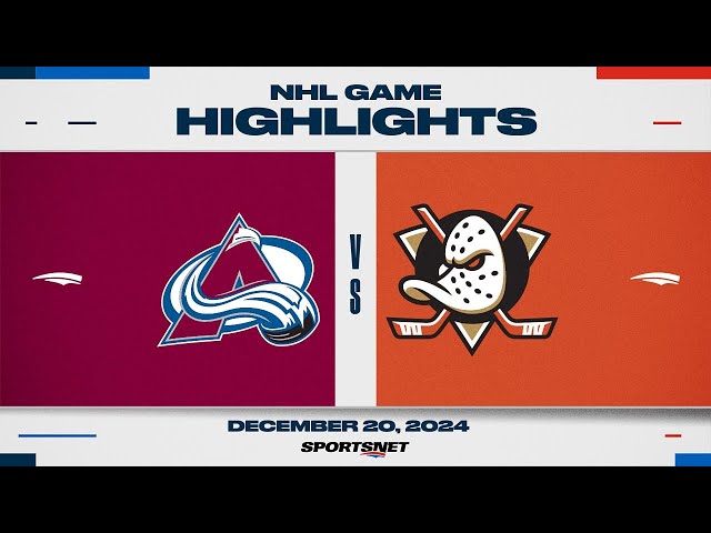 ⁣NHL Highlights | Avalanche vs. Ducks - December 20, 2024