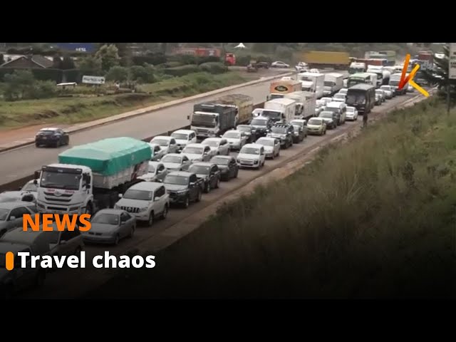 ⁣Traffic Jam Hits Nairobi-Nakuru highway