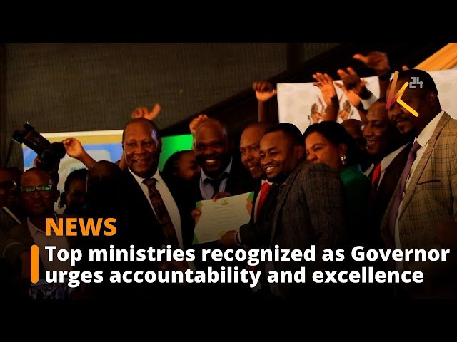 ⁣Top ministries recognized as Governor Malombe urges accountability and excellence