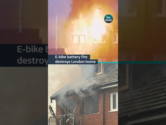 ⁣A home in Catford was destroyed after a second-hand e-bike battery exploded #itvnews #ebike #london