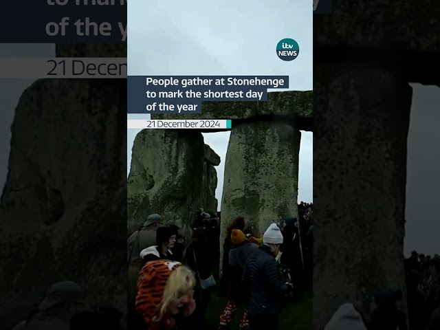 ⁣People gather at Stonehenge to mark the shortest day of the year #itvnews #wintersolstice