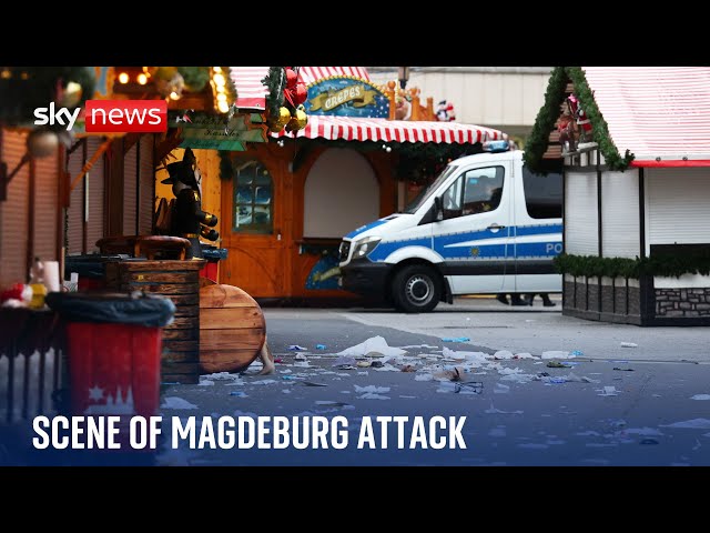 ⁣Sky News walks through scene of Christmas market attack in Germany