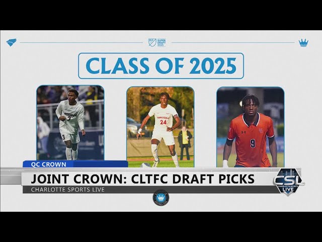 ⁣Charlotte FC picks 3 college players in SuperDraft