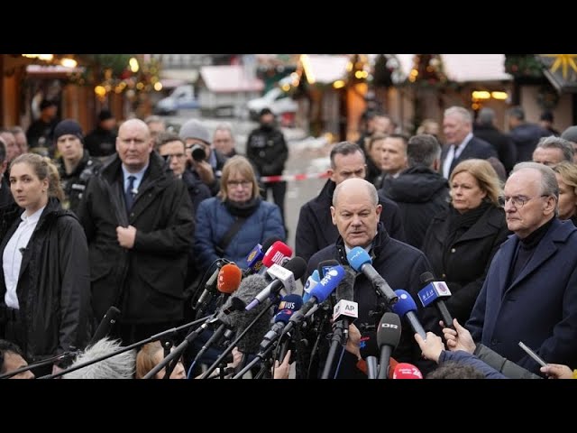 ⁣Scholz visita Magdeburgo tras mortal ataque: "Debemos mantenernos unidos contra el odio"