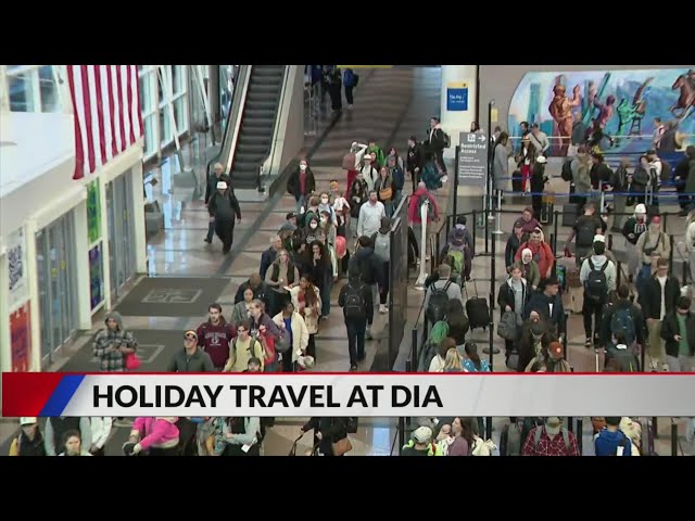 ⁣Denver airport busy Saturday with holiday travelers