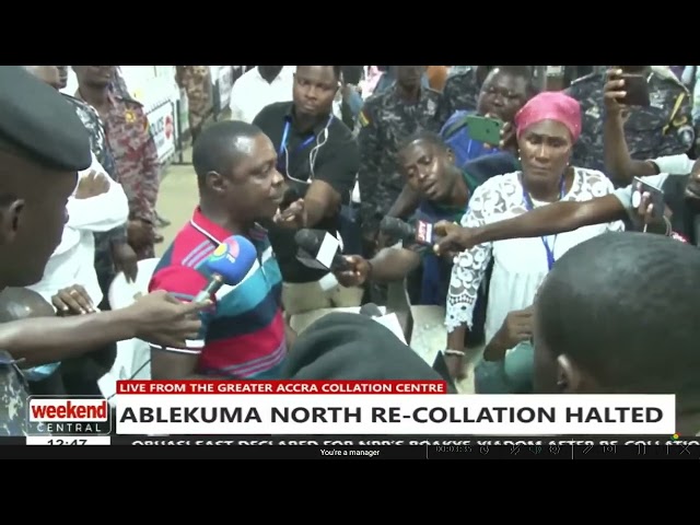 ⁣EC Halts Ablekuma North Re-Collation at Greater Accra Collation Centre