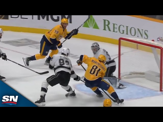 ⁣Predators' Roman Josi Pulls Off Beautiful Toe Drag To Set Up Jonathan Marchessault