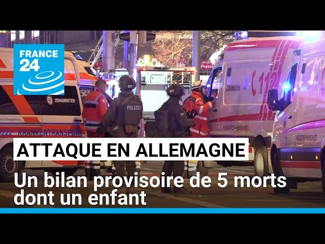 ⁣Attaque à la voiture-bélier en Allemagne : un bilan provisoire de 5 morts dont un enfant