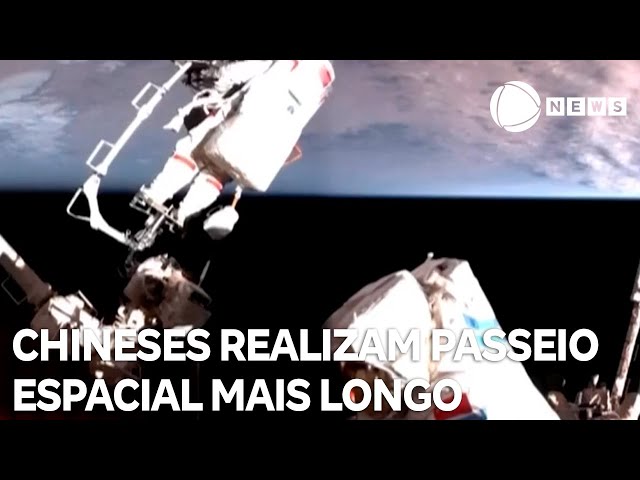 ⁣Astronautas chineses realizam passeio espacial mais longo do mundo