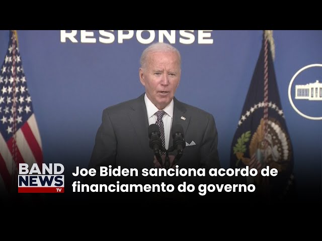 ⁣Joe Biden sanciona acordo de financiamento do governo | BandNews TV