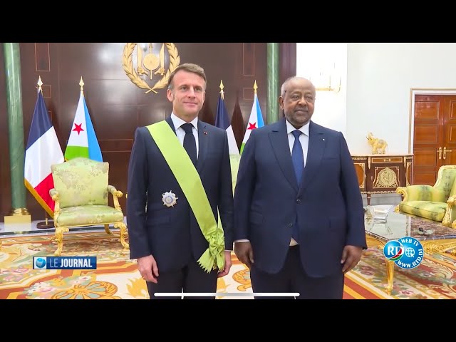 ⁣Emmanuel Macron décoré de la Grande Étoile de Djibouti