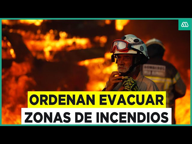 ⁣Incendios forestales: Senapred ordena evacuaciones en sectores de la RM y Valparaíso