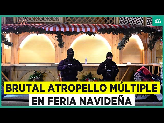 ⁣Brutal atropello múltiple en feria navideña en Alemania: Hay cinco personas fallecidas