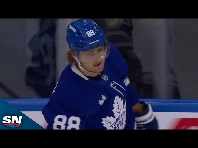 ⁣Maple Leafs' William Nylander Goes Upstairs With Backhand To Score Sweet Goal