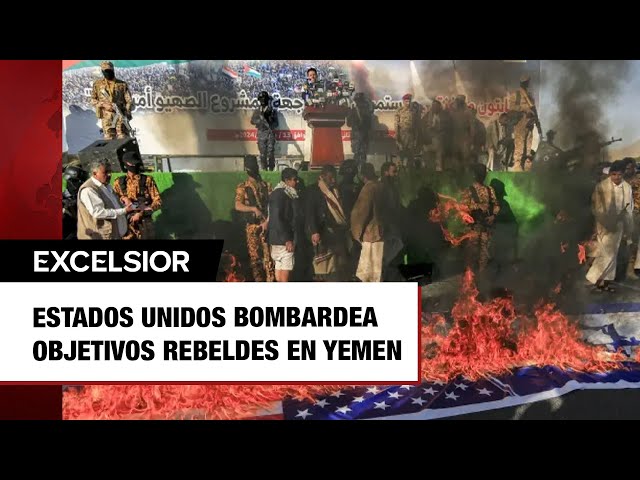 ⁣Estados Unidos bombardea objetivos rebeldes en Yemen