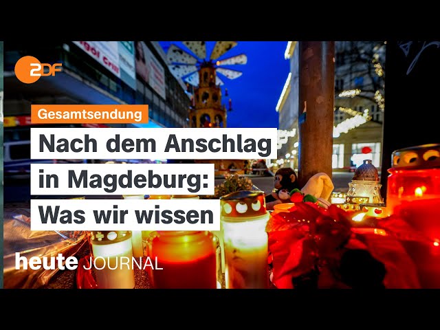 ⁣heute journal vom 21.12.2024: Anschlag in Magdeburg, Täter schwer einzuordnen, Trauer der Bürger