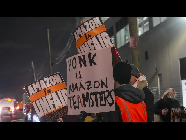 ⁣Thousands of Amazon workers go on strike