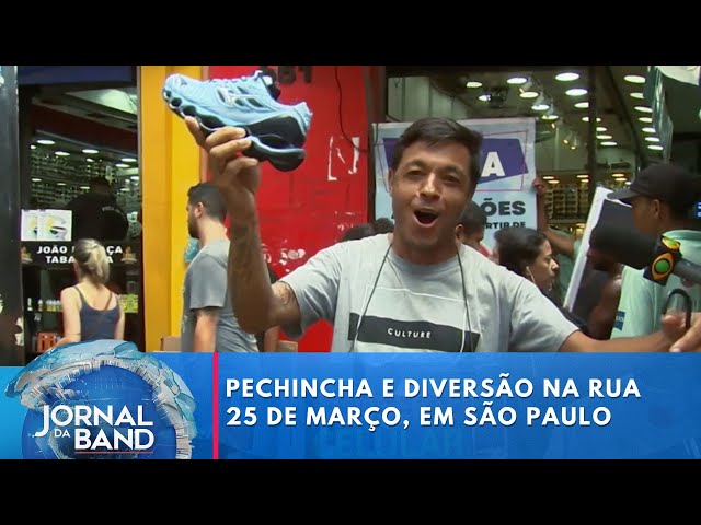 ⁣Pechincha e diversão na Rua 25 de Março, em São Paulo | Jornal da Band