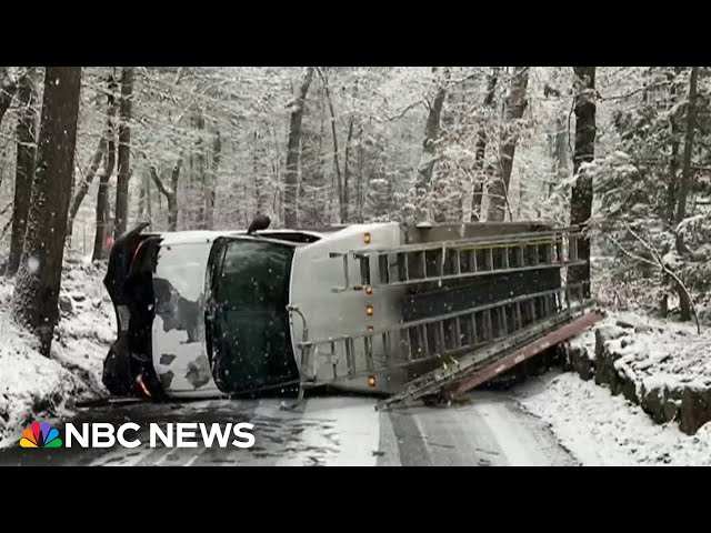 ⁣Winter weather hits coast to coast, threatening holiday travel