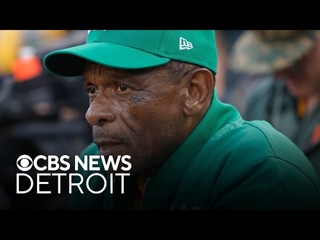 ⁣Detroit Tigers Manager pays tribute to Rickey Henderson