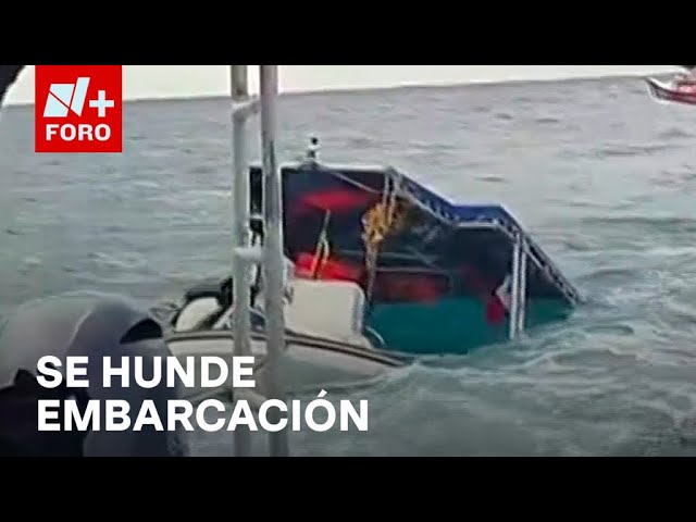 ⁣Embarcación turística se hunde en arrecife de Cozumel - Las Noticias