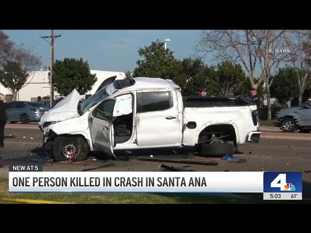 ⁣One person killed in crash in Santa Ana