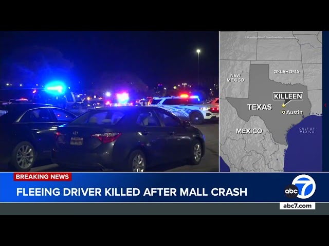 ⁣5 injured after fleeing driver crashes into JCPenney at Texas mall; suspect fatally shot: police