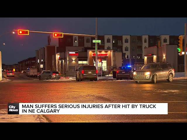 ⁣Man suffers serious injuries after being struck by truck in NE Calgary