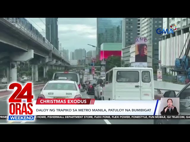 ⁣Daloy ng trapiko sa Metro Manila, patuloy na bumibigat | 24 Oras Weekend