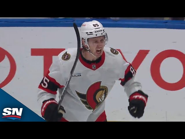 ⁣Senators' Jake Sanderson Slices In To Take Down Canucks 13 Seconds Into OT