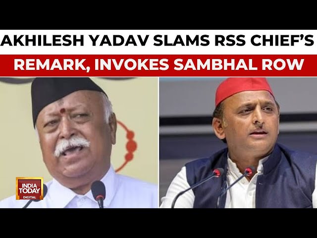 ⁣Akhilesh Yadav Slams RSS Chief’s Mandir-Masjid Remark Amid Sambhal Tragedy—What’s the Real Story?