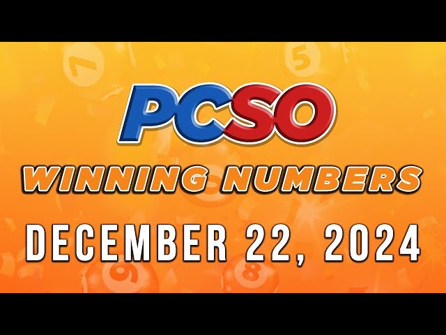 ⁣P251M Jackpot Ultra Lotto 6/58, 2D, 3D, and Superlotto 6/49 | December 22, 2024