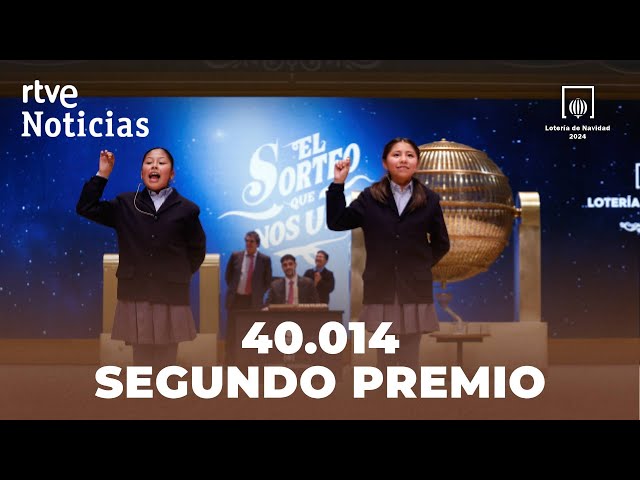 ⁣LOTERÍA DE NAVIDAD 2024: 40.014, SEGUNDO PREMIO del SORTEO | RTVE Noticias