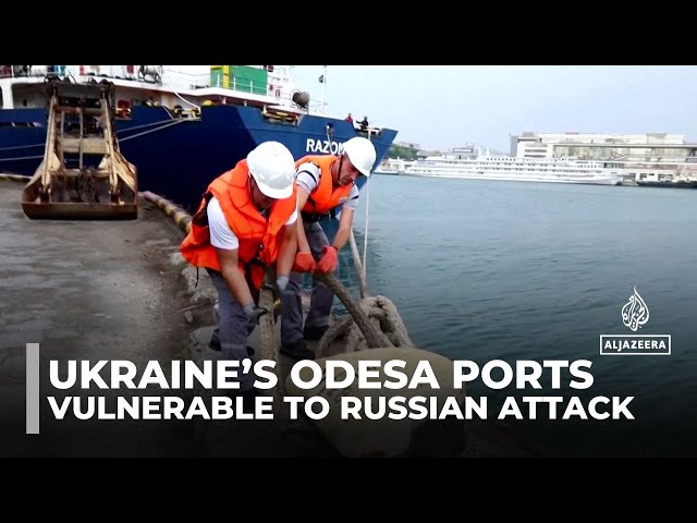 ⁣Odesa ports vital for Ukraine's economy struggle to stay open amid war and Russian attacks